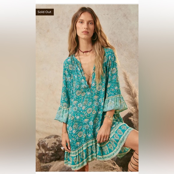 Spell ELYSIAN TUNIC DRESS - JADE - Picture 6 of 10